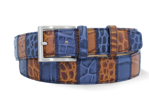 Robert Charles Patchwork Blue /Tan